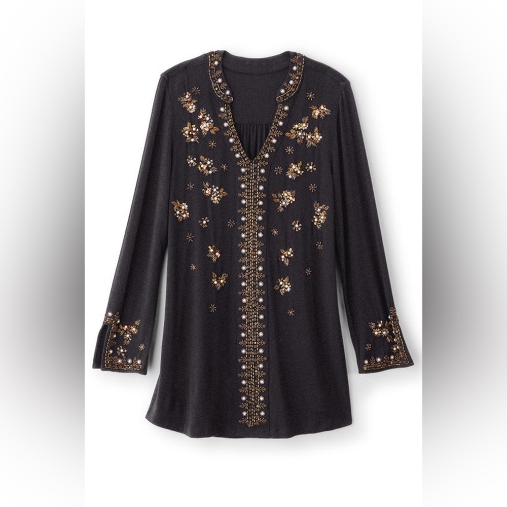 Soft Surroundings “Festa” Embellished Tunic - Picture 7 of 9